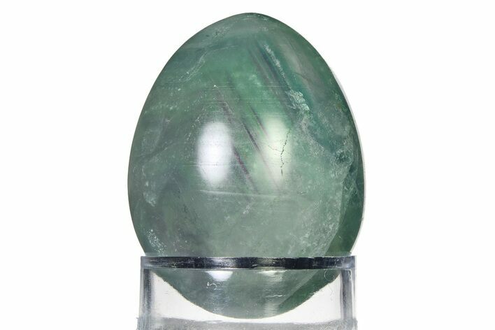 Colorful Polished Fluorite Egg - Fluorescent! #322485